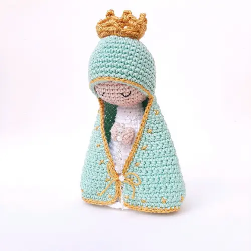 Nossa Senhora de Crochê Amigurumi Santinha
