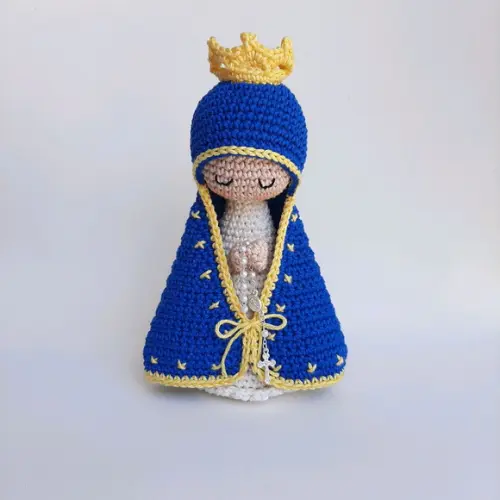 Nossa Senhora de Crochê Amigurumi Santinha