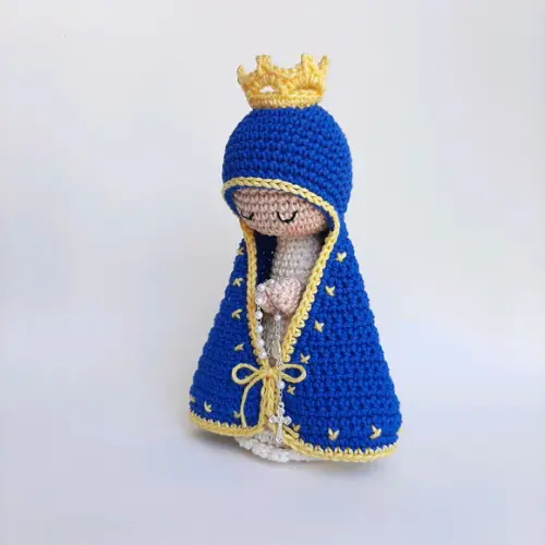 Nossa Senhora de Crochê Amigurumi Santinha