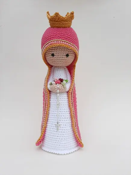 Nossa Senhora de Crochê Amigurumi Santinha