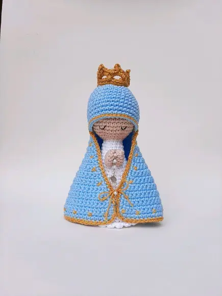 Nossa Senhora de Crochê Amigurumi Santinha