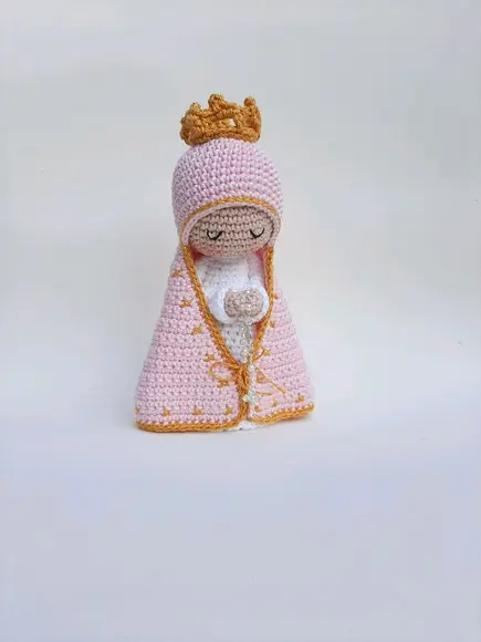 Nossa Senhora de Crochê Amigurumi Santinha