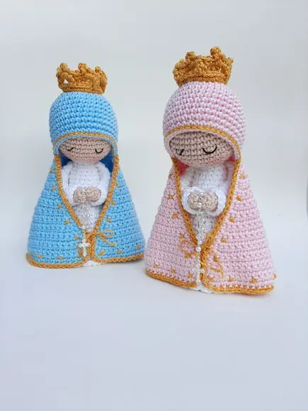 Nossa Senhora de Crochê Amigurumi Santinha