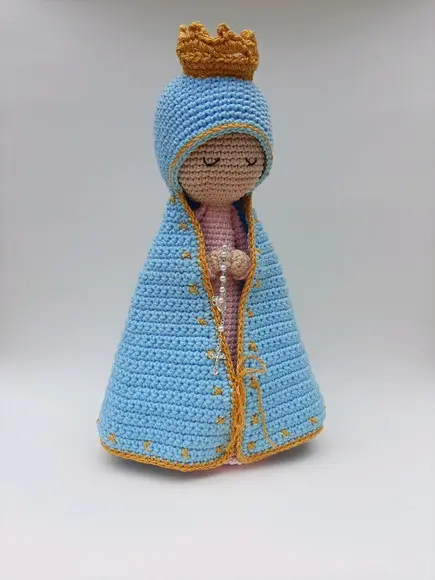 Nossa Senhora de Crochê Amigurumi Santinha