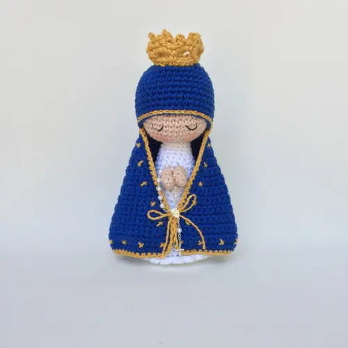 Nossa Senhora de Crochê Amigurumi Santinha