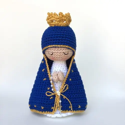 Nossa Senhora de Crochê Amigurumi Santinha