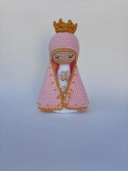 Nossa Senhora de Crochê Amigurumi Santinha