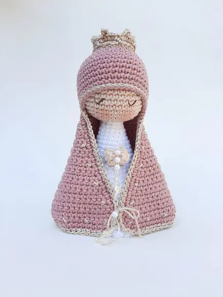 Nossa Senhora De Crochê Amigurumi Santinha