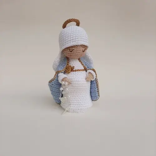 Nossa Senhora do Ó, Maria Gravida de Crochê Amigurumi