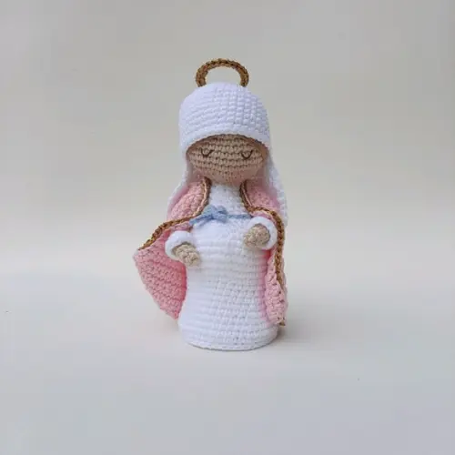 Nossa Senhora do Ó, Maria Gravida de Crochê Amigurumi