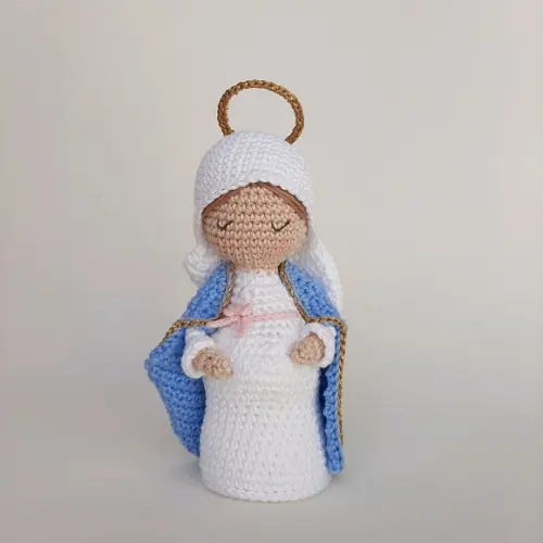 Nossa Senhora do Ó, Maria Gravida de Crochê Amigurumi