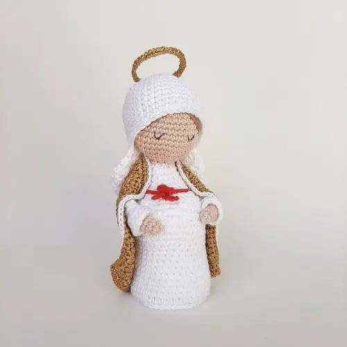 Nossa Senhora do Ó, Maria Grávida de Crochê Amigurumi