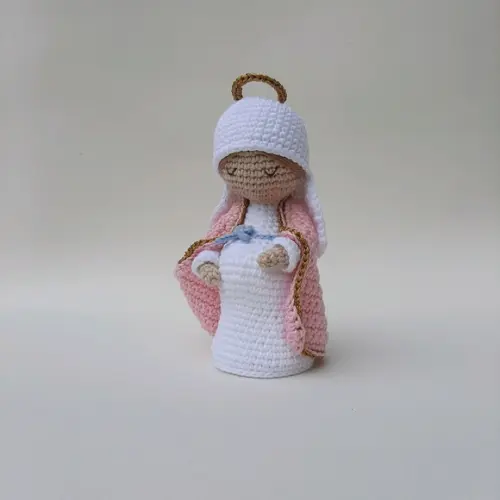 Nossa Senhora do Ó, Maria Gravida de Crochê Amigurumi