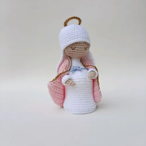 Nossa Senhora do Ó, Maria Gravida de Crochê Amigurumi