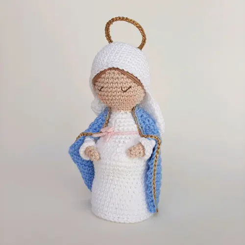 Nossa Senhora do Ó, Maria Gravida de Crochê Amigurumi