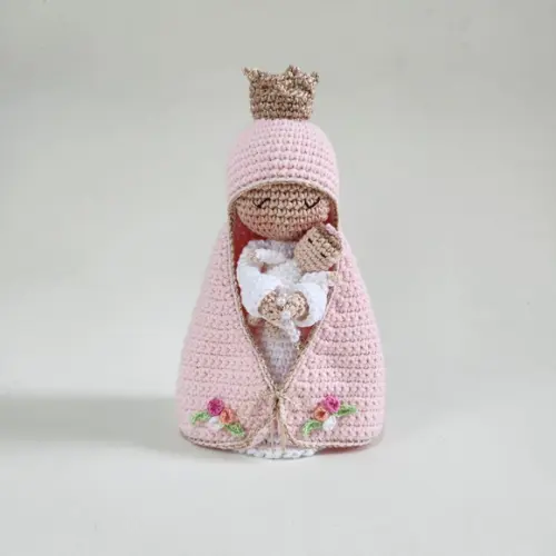 Nossa Senhora e Bebê Crochê Amigurumi