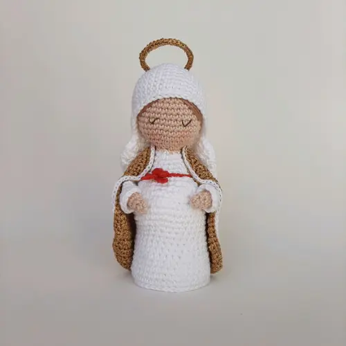 Nossa Senhora do Ó, Maria Grávida de Crochê Amigurumi