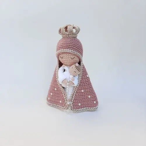 Nossa Senhora e Bebê Crochê Amigurumi