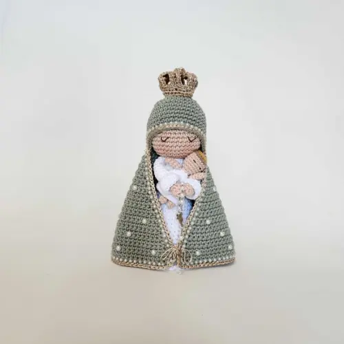 Nossa Senhora e Menino Jesus Crochê Amigurumi