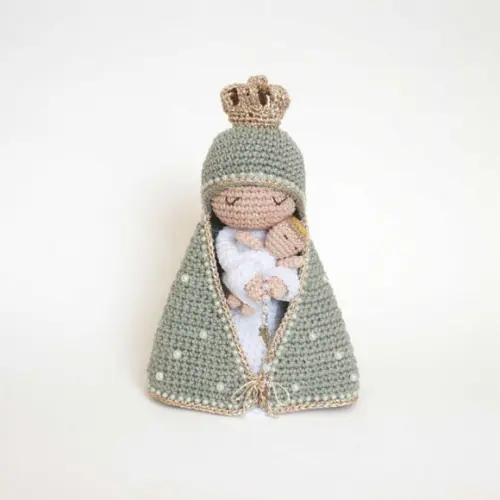 Nossa Senhora e Menino Jesus Crochê Amigurumi