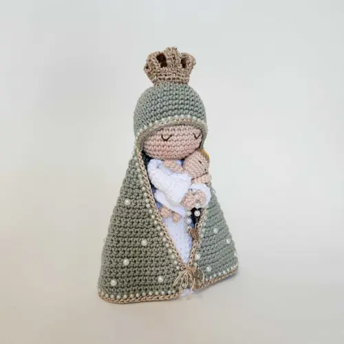 Nossa Senhora e Menino Jesus Crochê Amigurumi