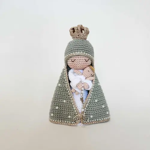 Nossa Senhora e Menino Jesus Crochê Amigurumi