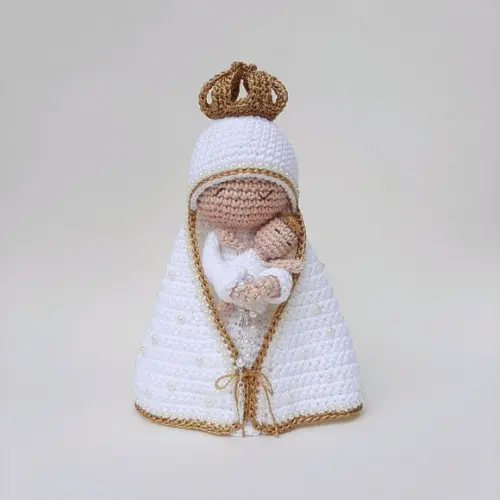 Nossa Senhora e Menino Jesus Crochê Amigurumi