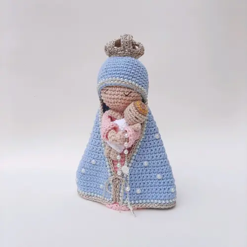 Nossa Senhora e Menino Jesus Crochê Amigurumi