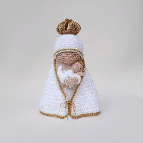 Nossa Senhora e Menino Jesus Crochê Amigurumi
