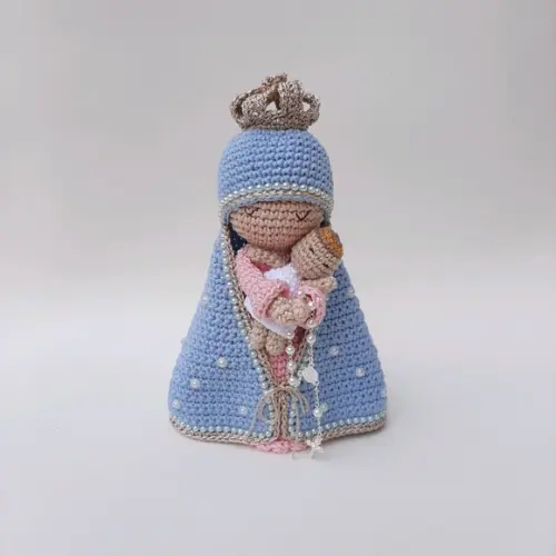 Nossa Senhora e Menino Jesus Crochê Amigurumi