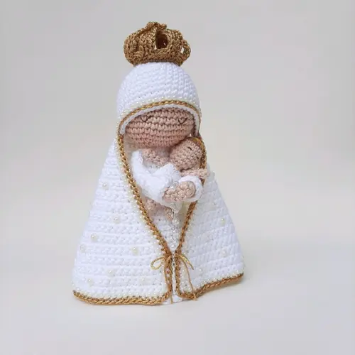 Nossa Senhora e Menino Jesus Crochê Amigurumi