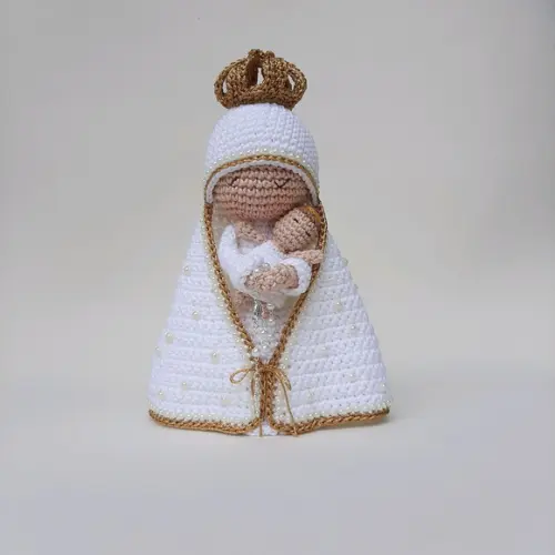 Nossa Senhora e Menino Jesus Crochê Amigurumi