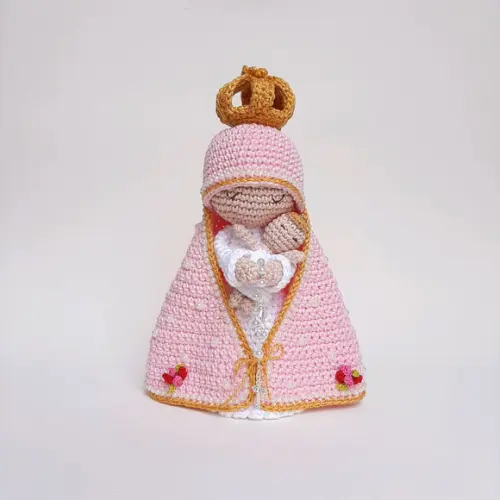 Nossa Senhora e Menino Jesus Crochê Amigurumi