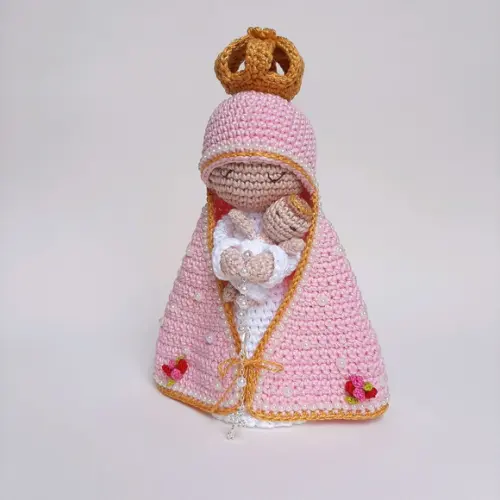 Nossa Senhora e Menino Jesus Crochê Amigurumi