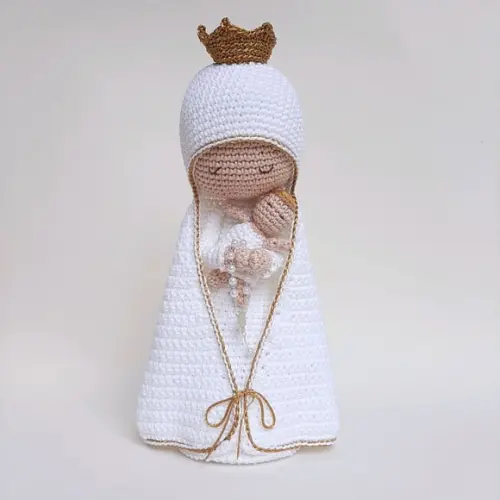 Nossa Senhora e Menino Jesus Crochê Amigurumi
