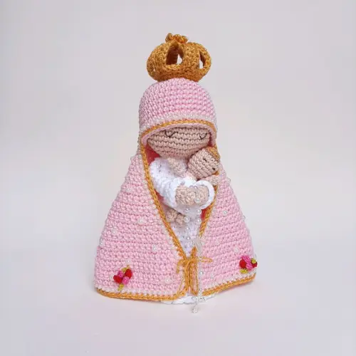 Nossa Senhora e Menino Jesus Crochê Amigurumi