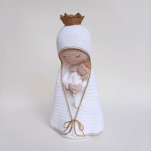 Nossa Senhora e Menino Jesus Crochê Amigurumi