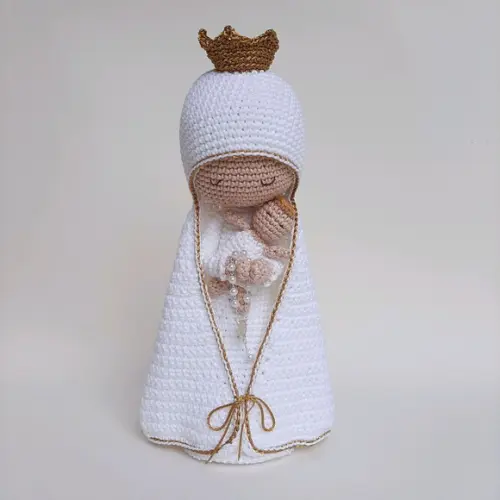 Nossa Senhora e Menino Jesus Crochê Amigurumi