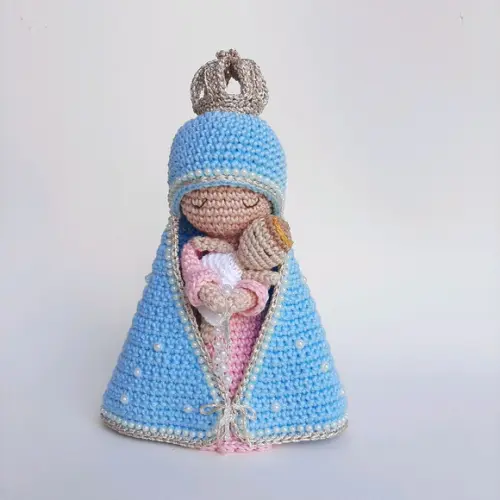 Nossa Senhora e Menino Jesus Crochê Amigurumi