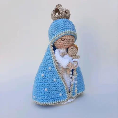 Nossa Senhora e Menino Jesus Crochê Amigurumi