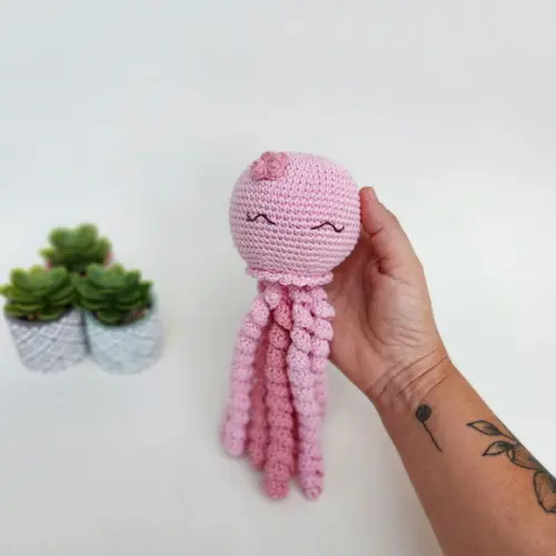 Polvo Amigurumi Crochê Terapêutico