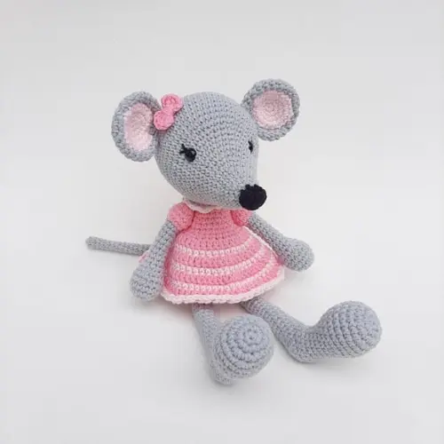 Ratinha Amigurumi de crochê