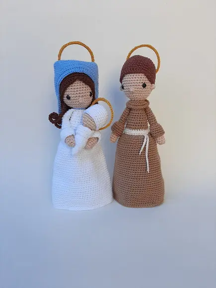 Sagrada Família Amigurumi Crochê Presépio