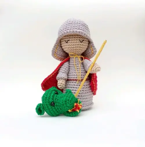 São Jorge de Crochê Amigurumi Santinho