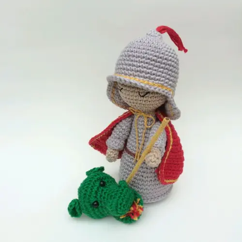 São Jorge de Crochê Amigurumi Santinho