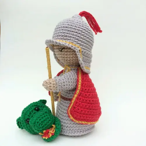 São Jorge de Crochê Amigurumi Santinho