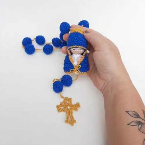 Terço De Crochê Nossa Senhora Aparecida