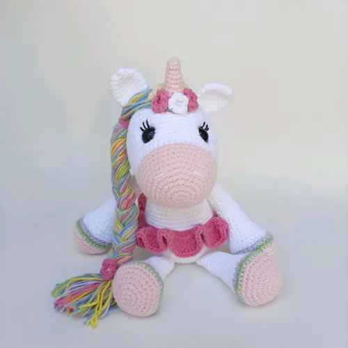 Unicórnio de Crochê Amigurumi bailarina