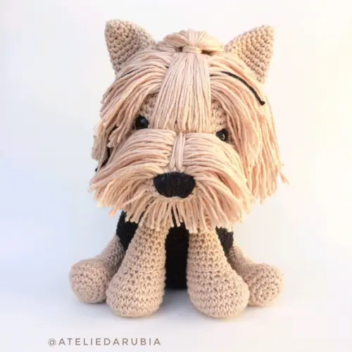 Yorkshire Cãozinho de Crochê Amigurumi