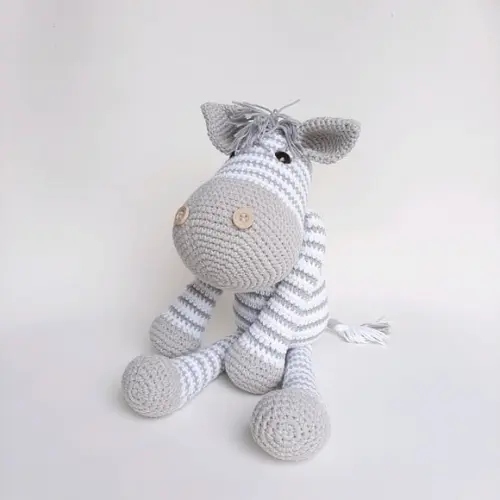 Zebra de Crochê Amigurumi